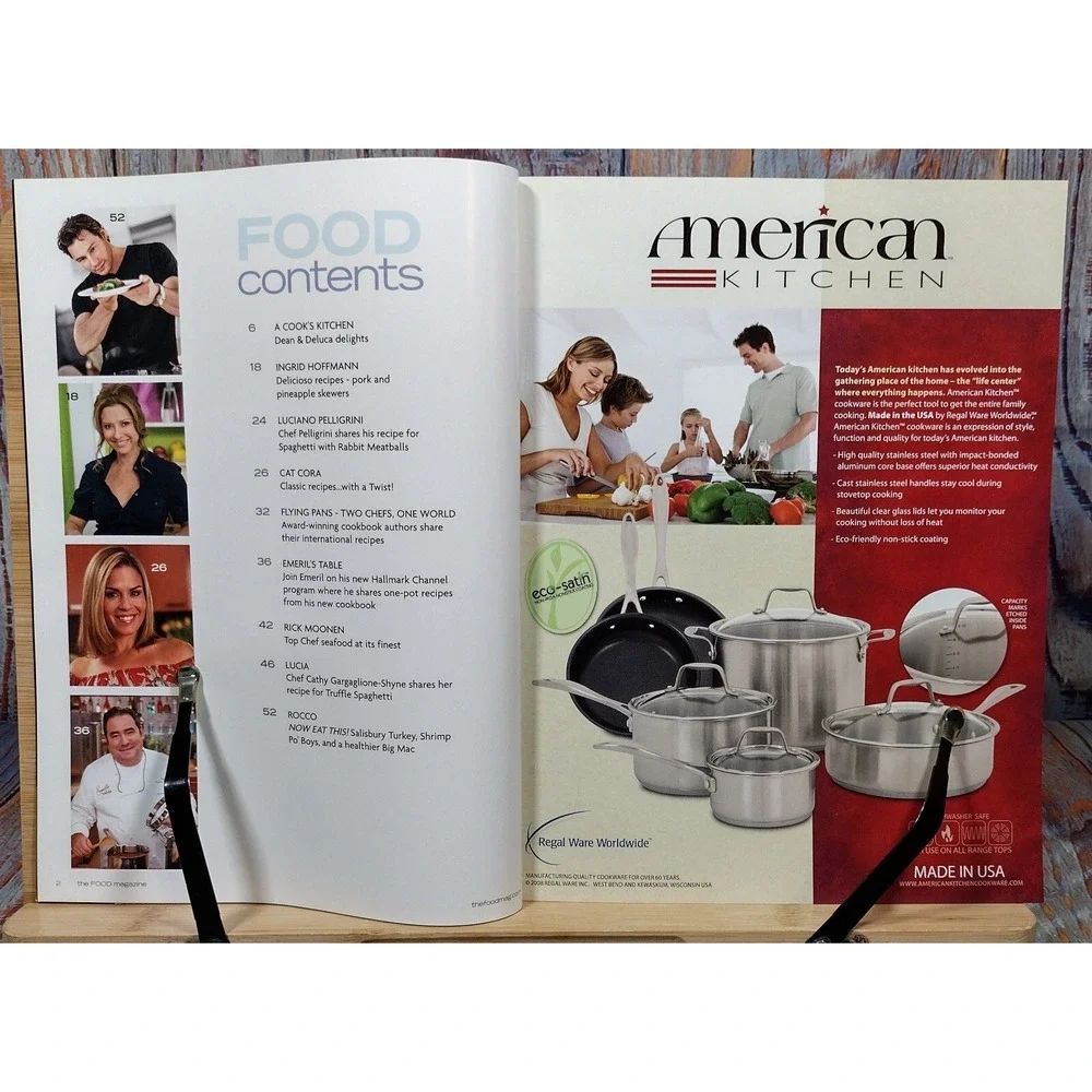 Food Magazine PREVIEW ISSUE Rocco, Alton Brown, Emeril, Michael Chiarello